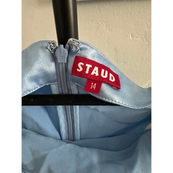 STAUD Cadence Mini Dress Azure 14 - Picture 3 of 4